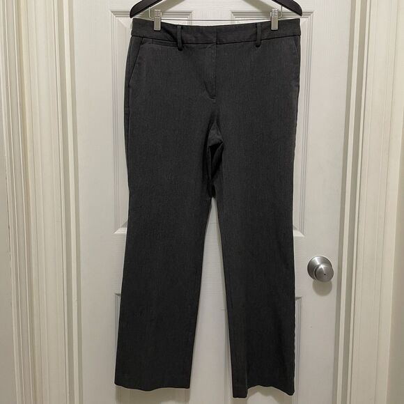 Talbots Barely Boot Dress Pants Gray Bootcut Flat Front Stretchy Women’s Sz 12 - Picture 1 of 9